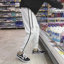 Load image into Gallery viewer, Loldeal Men Casual Pants Colored Spliced Side Stripe  Printing Stretchy Trousers Sweatpants Harem Casual Pants Loose Fit Unisex