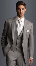 Load image into Gallery viewer, Houndstooth Custom Made Mens Checkered Suit Dresses Tailored black Weave Hounds Tooth Check wedding men suits jacket+pants+vest