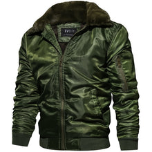 Load image into Gallery viewer, New Autumn Winter Jacket Men MA1 Tactical Pilot Bomber Jacket Men Warm Military Jacket Fur Collar US Size Army Air Force Coats