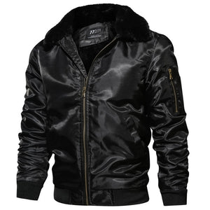 New Autumn Winter Jacket Men MA1 Tactical Pilot Bomber Jacket Men Warm Military Jacket Fur Collar US Size Army Air Force Coats