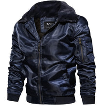 Load image into Gallery viewer, New Autumn Winter Jacket Men MA1 Tactical Pilot Bomber Jacket Men Warm Military Jacket Fur Collar US Size Army Air Force Coats