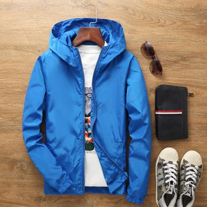 JOOBOX 2018 Spring Autumn New Slim Fit Young Men Hooded Jacket Thin Jackets Brand Casual Windbreaker Top Quality black s-7xl