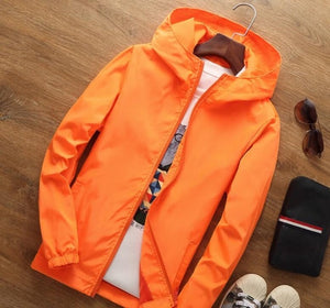 JOOBOX 2018 Spring Autumn New Slim Fit Young Men Hooded Jacket Thin Jackets Brand Casual Windbreaker Top Quality black s-7xl