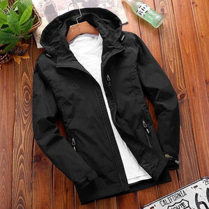 High Fashion Brand Spring Autumn Hooded Casual Jacket Men Military Style Windproof Coat Big Size M-6XL