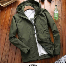 Load image into Gallery viewer, High Fashion Brand Spring Autumn Hooded Casual Jacket Men Military Style Windproof Coat Big Size M-6XL