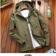 Load image into Gallery viewer, High Fashion Brand Spring Autumn Hooded Casual Jacket Men Military Style Windproof Coat Big Size M-6XL