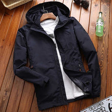 Load image into Gallery viewer, High Fashion Brand Spring Autumn Hooded Casual Jacket Men Military Style Windproof Coat Big Size M-6XL