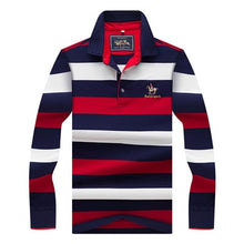 Load image into Gallery viewer, Original Brand Tace &amp; Shark Polo Shirt Men Long Sleeve Embroidery Cotton Striped Polo Homme Smart Breathable Casual Men&#39;s Polo