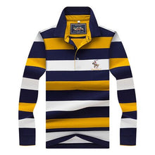 Load image into Gallery viewer, Original Brand Tace &amp; Shark Polo Shirt Men Long Sleeve Embroidery Cotton Striped Polo Homme Smart Breathable Casual Men&#39;s Polo