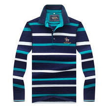 Load image into Gallery viewer, Original Brand Tace &amp; Shark Polo Shirt Men Long Sleeve Embroidery Cotton Striped Polo Homme Smart Breathable Casual Men&#39;s Polo