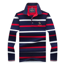 Load image into Gallery viewer, Original Brand Tace &amp; Shark Polo Shirt Men Long Sleeve Embroidery Cotton Striped Polo Homme Smart Breathable Casual Men&#39;s Polo