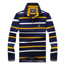 Load image into Gallery viewer, Original Brand Tace &amp; Shark Polo Shirt Men Long Sleeve Embroidery Cotton Striped Polo Homme Smart Breathable Casual Men&#39;s Polo