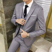 Load image into Gallery viewer, Mens Suits Formal Men Suit Set men wedding suits groom tuxedos ( jacket+pants+vest ) blazers coat trousers waistcoat 3 pieces
