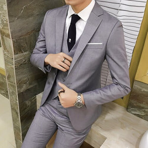 Mens Suits Formal Men Suit Set men wedding suits groom tuxedos ( jacket+pants+vest ) blazers coat trousers waistcoat 3 pieces