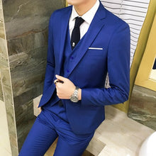 Load image into Gallery viewer, Mens Suits Formal Men Suit Set men wedding suits groom tuxedos ( jacket+pants+vest ) blazers coat trousers waistcoat 3 pieces