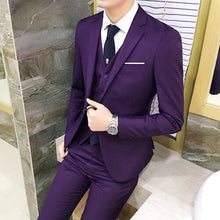 Load image into Gallery viewer, Mens Suits Formal Men Suit Set men wedding suits groom tuxedos ( jacket+pants+vest ) blazers coat trousers waistcoat 3 pieces