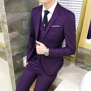 Mens Suits Formal Men Suit Set men wedding suits groom tuxedos ( jacket+pants+vest ) blazers coat trousers waistcoat 3 pieces