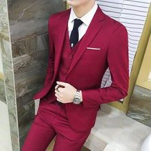 Load image into Gallery viewer, Mens Suits Formal Men Suit Set men wedding suits groom tuxedos ( jacket+pants+vest ) blazers coat trousers waistcoat 3 pieces