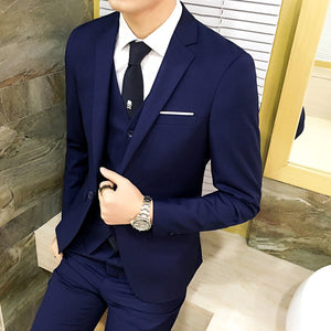 Mens Suits Formal Men Suit Set men wedding suits groom tuxedos ( jacket+pants+vest ) blazers coat trousers waistcoat 3 pieces