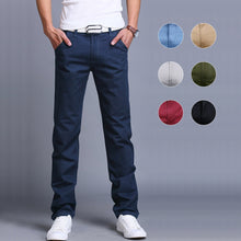 Load image into Gallery viewer, Fashion Men Business Casual Pants Cotton Slim Straight Trousers Spring Summer Long Pants dropshipping