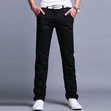 Load image into Gallery viewer, Fashion Men Business Casual Pants Cotton Slim Straight Trousers Spring Summer Long Pants dropshipping