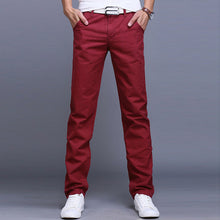 Load image into Gallery viewer, Fashion Men Business Casual Pants Cotton Slim Straight Trousers Spring Summer Long Pants dropshipping