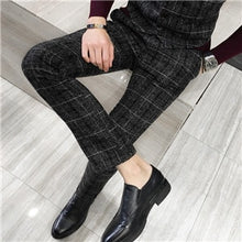 Load image into Gallery viewer, mens three-piece set ( men Blazer jacket + Vest + pant ) Plaid stripes mens suits 2019  Asia size S-5XL High quality  men suits