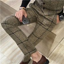 Load image into Gallery viewer, mens three-piece set ( men Blazer jacket + Vest + pant ) Plaid stripes mens suits 2019  Asia size S-5XL High quality  men suits