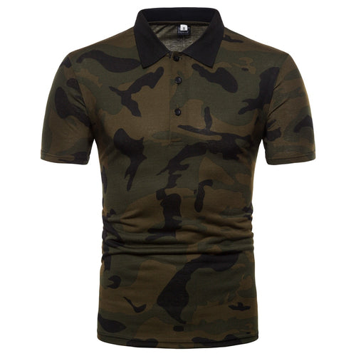 2019 Fashion New Summer Camouflage Mens Polo Shirt Outdoor Sport 2 Colors 5 Sizes