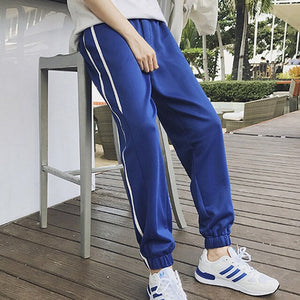 Streetwear Harem Pants Men Side Striped Zipper Pockets Track Pants Trousers 2019 Autumn Fashion Elastic Waist Joggers Sweatpants