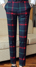 Load image into Gallery viewer, Plaid Wedding Suit 2019 Fashion Check Suit Men Vintage Prom Banquet Suit Men Slim Fit Double Breasted Suit Jacket Vest Pant