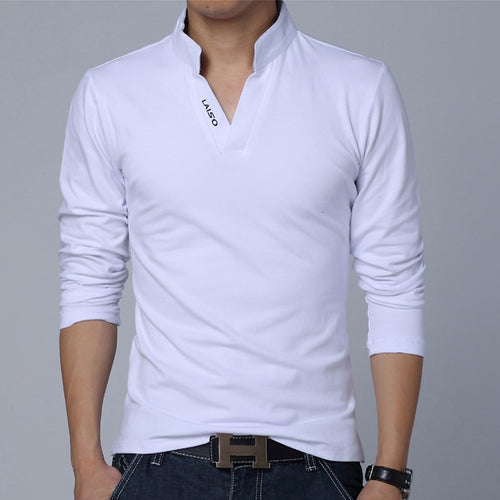 Hot SELL 2019 New Fashion Brand Men Clothes Solid Color Long Sleeve Slim Fit Polo Shirts Men Cotton Polo Shirts Free shipping