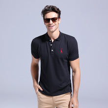 Load image into Gallery viewer, GustOmerD 2019 Brand Quality Cotton Polo Shirt Men Solid Slim Fit Short Sleeve Polos Men Fashion Giraffe Embroidery Men&#39;s Polo