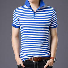 Load image into Gallery viewer, England Style Striped 2019 Brand Fashion Polo Shirts Short Sleeve Men Summer Cotton Breathable Tops Tee ASIAN SIZE M-5XL 6XL
