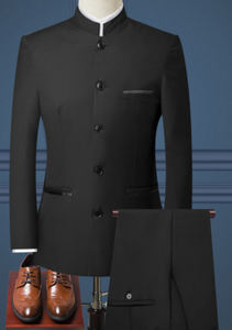 Black Formal Suit Men Blazer Jackets and Pants Fashion Business Mens Suits Size 4XL Wedding Suits for Man 2019