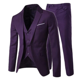Luxury Men's Suit 3 Piece Men's Wedding Slim Casual Business Men's Suit Large Size Men's Social Banquet Dress Groom Dress S-6XL