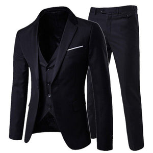 Luxury Men's Suit 3 Piece Men's Wedding Slim Casual Business Men's Suit Large Size Men's Social Banquet Dress Groom Dress S-6XL