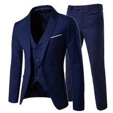 Load image into Gallery viewer, Luxury Men&#39;s Suit 3 Piece Men&#39;s Wedding Slim Casual Business Men&#39;s Suit Large Size Men&#39;s Social Banquet Dress Groom Dress S-6XL