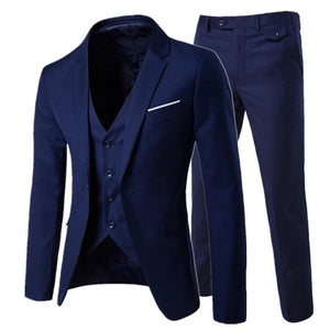 Luxury Men's Suit 3 Piece Men's Wedding Slim Casual Business Men's Suit Large Size Men's Social Banquet Dress Groom Dress S-6XL