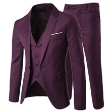 Load image into Gallery viewer, Luxury Men&#39;s Suit 3 Piece Men&#39;s Wedding Slim Casual Business Men&#39;s Suit Large Size Men&#39;s Social Banquet Dress Groom Dress S-6XL