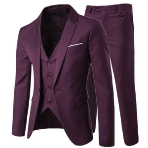 Luxury Men's Suit 3 Piece Men's Wedding Slim Casual Business Men's Suit Large Size Men's Social Banquet Dress Groom Dress S-6XL