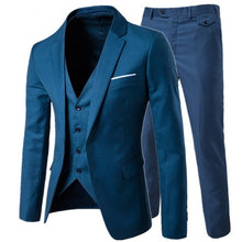 Load image into Gallery viewer, Luxury Men&#39;s Suit 3 Piece Men&#39;s Wedding Slim Casual Business Men&#39;s Suit Large Size Men&#39;s Social Banquet Dress Groom Dress S-6XL