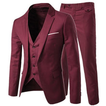 Load image into Gallery viewer, Luxury Men&#39;s Suit 3 Piece Men&#39;s Wedding Slim Casual Business Men&#39;s Suit Large Size Men&#39;s Social Banquet Dress Groom Dress S-6XL