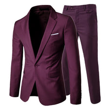 Load image into Gallery viewer, Luxury Men&#39;s Suit 3 Piece Men&#39;s Wedding Slim Casual Business Men&#39;s Suit Large Size Men&#39;s Social Banquet Dress Groom Dress S-6XL
