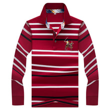 Load image into Gallery viewer, 2019 New Arrival brand polo shirt men 3D Embroidery striped long sleeve men polo shirt high quality cotton camisas polo shirt