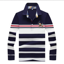 Load image into Gallery viewer, 2019 New Arrival brand polo shirt men 3D Embroidery striped long sleeve men polo shirt high quality cotton camisas polo shirt