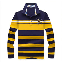 Load image into Gallery viewer, 2019 New Arrival brand polo shirt men 3D Embroidery striped long sleeve men polo shirt high quality cotton camisas polo shirt