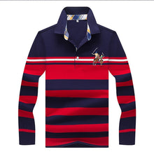 Load image into Gallery viewer, 2019 New Arrival brand polo shirt men 3D Embroidery striped long sleeve men polo shirt high quality cotton camisas polo shirt