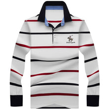 Load image into Gallery viewer, 2019 New Arrival brand polo shirt men 3D Embroidery striped long sleeve men polo shirt high quality cotton camisas polo shirt