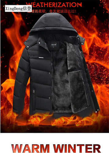 XingDeng 2019 New Arrival Brand waterproof jackets fashion warm Clothing Winter Men Cotton Winter Regular Formal Jacket And Coat